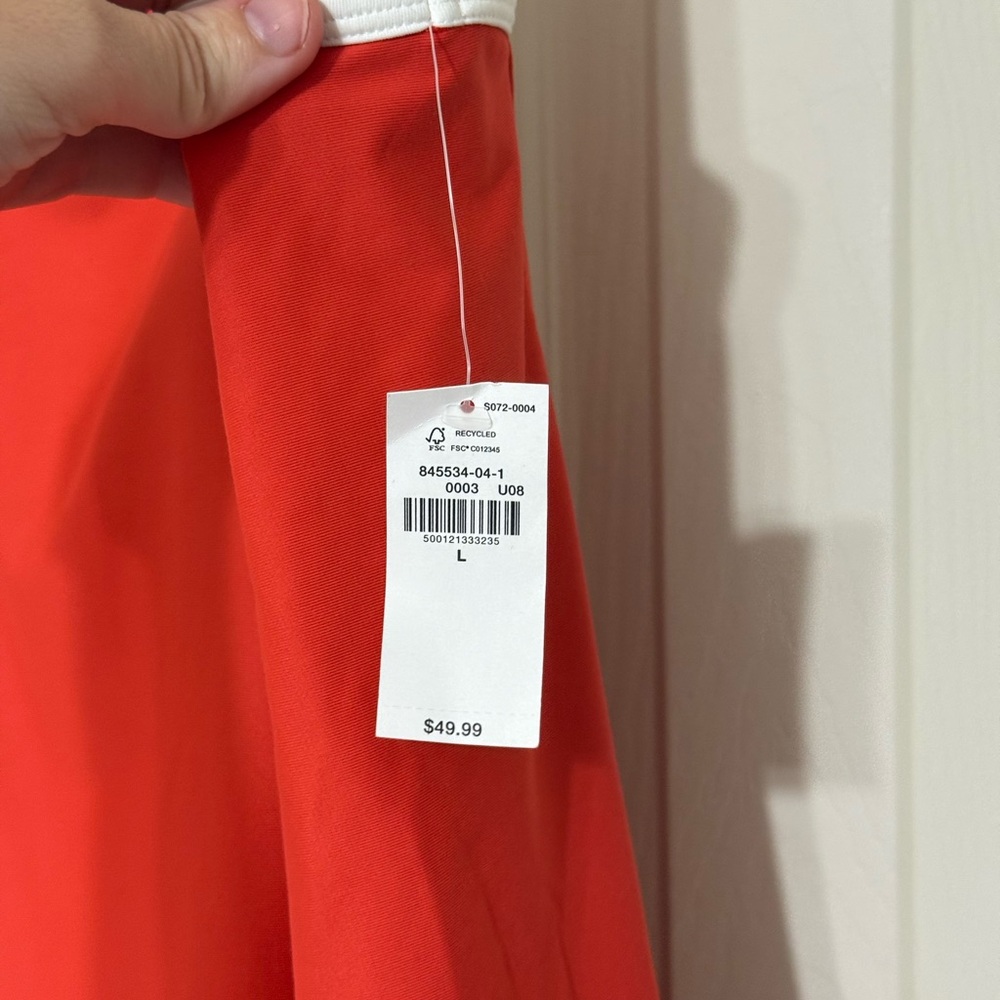 Old Navy Red Mini Slip Dress with White Trim - Picture 4 of 7